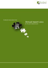 Annual report 2011 - Fiordland Conservation Trust