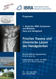 Frisches Trauma und Chronische Läsion des Handgelenkes - IBRA