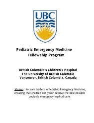 Pediatric Emergency Medicine Fellowship Program - Department of ...