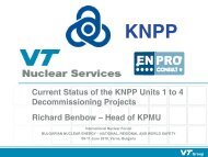 Current Status of the KNPP Units 1 to 4 Decommissioning Projects ...