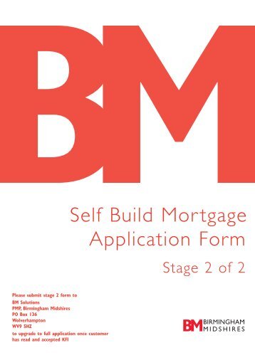 Self Build Mortgage Application Form - BuildStore