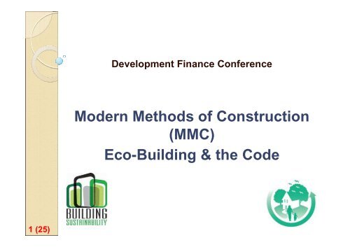 Sustainable Building: Introducing MMC & the Code for ... - Buildstore