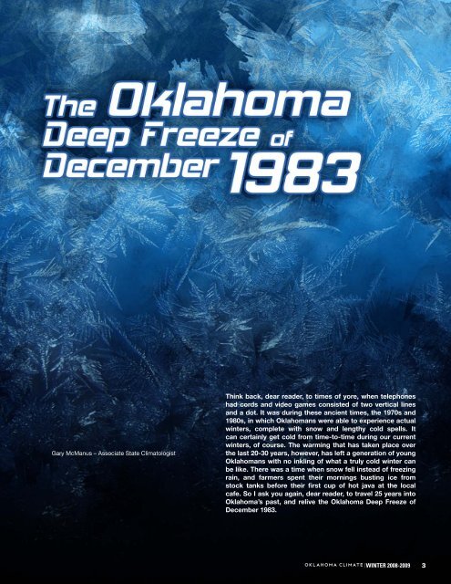 OKLAHOMA CLIMATE - Oklahoma Climatological Survey
