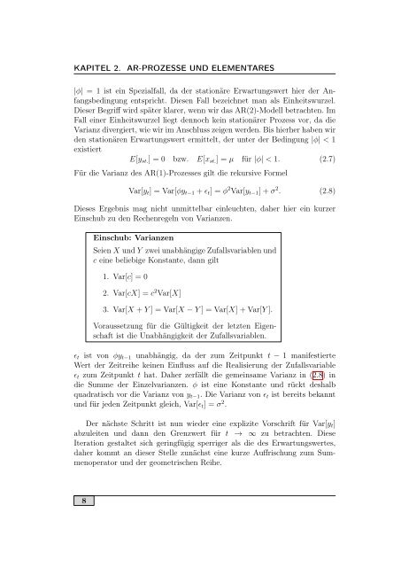 Zeitreihenanalyse â Einstieg und Aufgaben - FernUniversitÃ¤t in Hagen