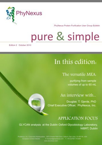 Edition 2: October 2010 - PhyNexus, Inc.