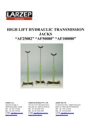 high lift hydraulic transmission jacks - Larzep Australia Pty Ltd