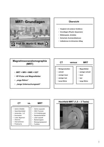 MRT: Grundlagen