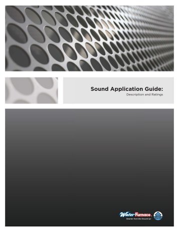 Sound Application Guide: - WaterFurnace