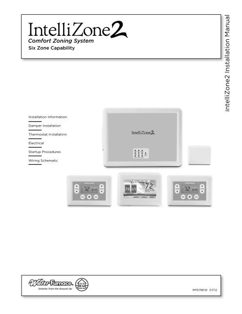 IntelliZone2 Configuration cont. - WaterFurnace