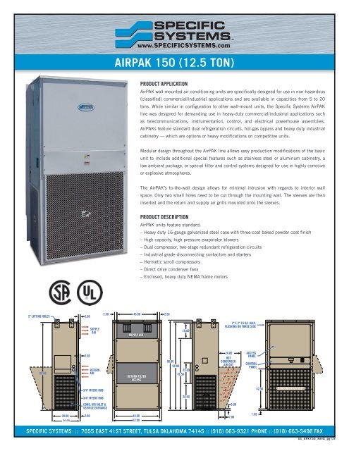 AIRPAK 150 (12.5 TON) - Specific Systems