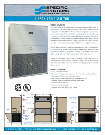 AIRPAK 150 (12.5 TON) - Specific Systems