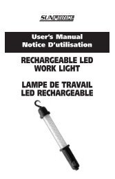 RECHARGEABLE LED WORK LIGHT LAMPE DE TRAVAIL LED ...