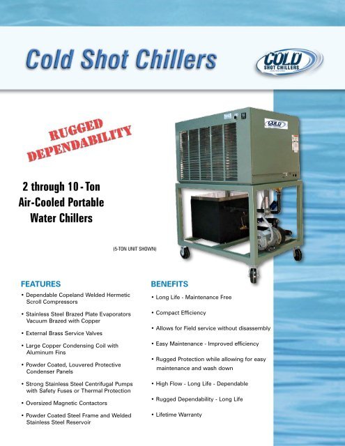 2 through 10 - Ton Air-Cooled Portable Water Chillers