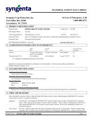 MATERIAL SAFETY DATA SHEET Syngenta Crop Protection ... - Label