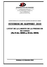 Rapport annuel 2010 - Journaliste en danger