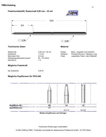 Druckansicht - PMG:  Prüftechnik