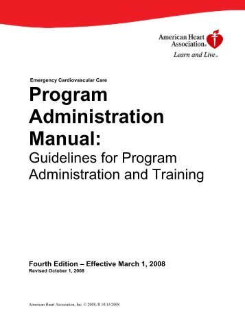 AHA Program Administration Manual - American Heart Association