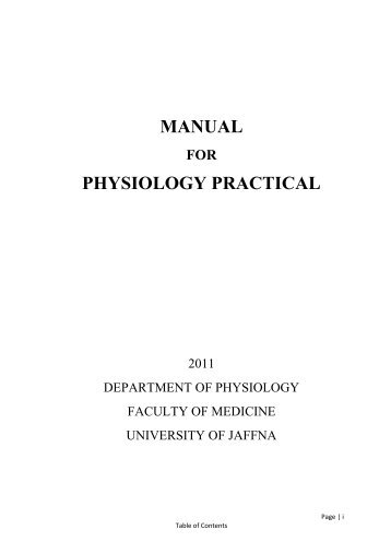 MANUAL PHYSIOLOGY PRACTICAL - Repository:The Medical ...