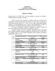 ROMÃ‚NIA JUDEÈšUL MUREÈ˜ CONSILIUL LOCAL CUCERDEA ...