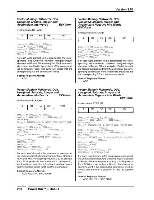 Power ISA™ Version 2.03 - Power.org