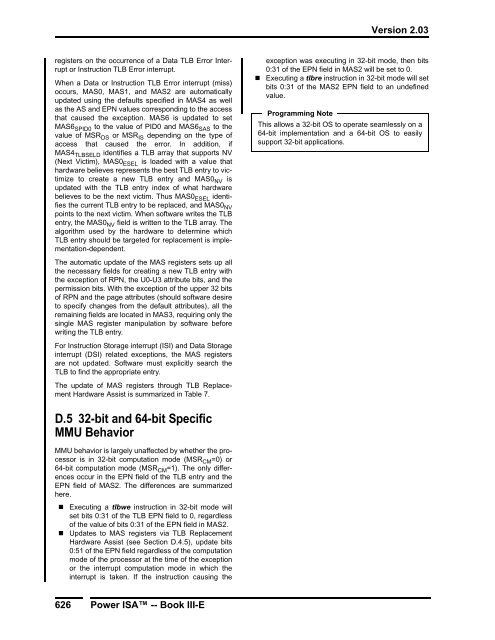 Power ISA™ Version 2.03 - Power.org