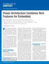 Power Architecture Combines Rich Features for ... - Power.org