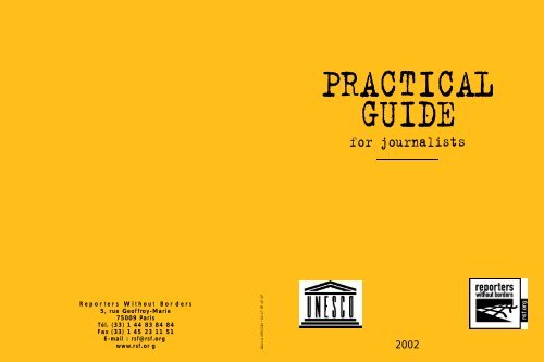 Practical Guide for journalists - Reporters Without Borders