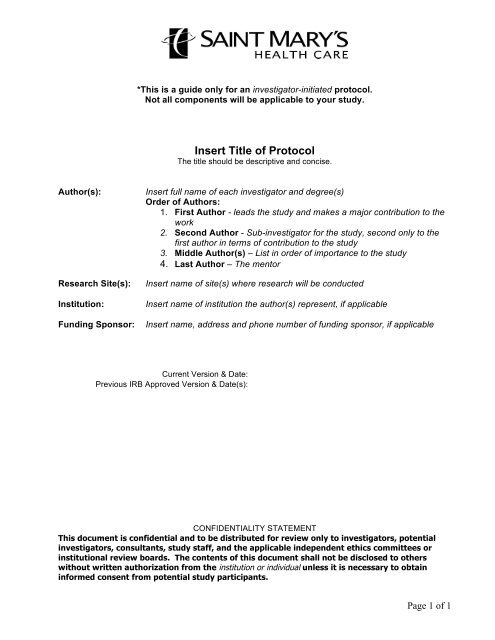 Document Review Protocol Template