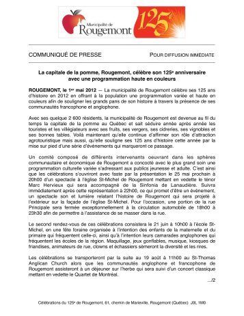 Communiqué de Presse - Rougemont
