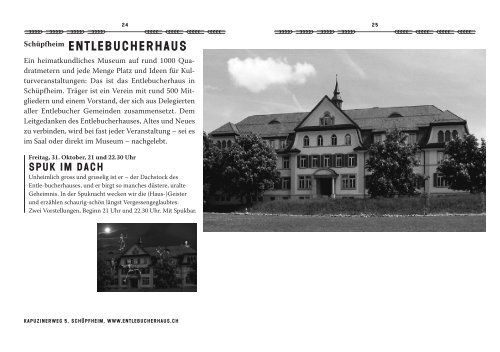 Booklet Tag der Kulturlandschaft - Kulturverein Träff Schötz