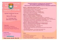 Update Certificate Course in Medical Oncology 6 - 7 October 2012
