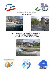 Dossier Championnat de France Chateauneuf ... - Nage en Eau Vive