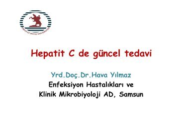 Hepatit C de gÃ¼ncel tedavi - VHSD