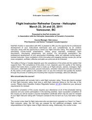 Flight Instructor Refresher Course - Helicopter Association of Canada