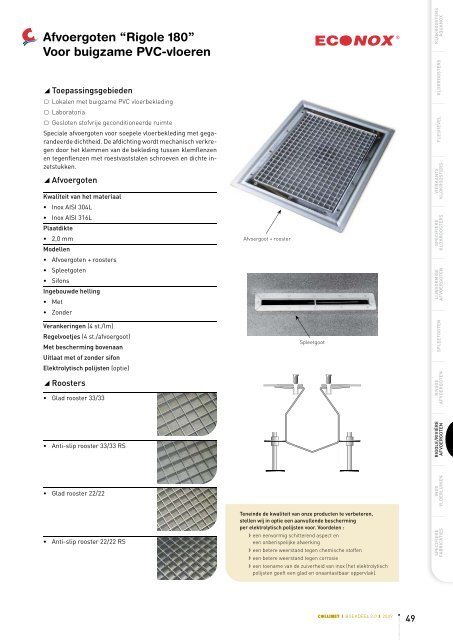 Afvoergoten âRigole 180â Voor buigzame PVC-vloeren - Collinet.be