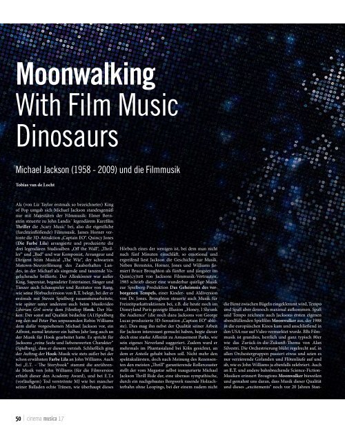 Moonwalking With Filmmusic Dinosaurs - Tobias van de Locht