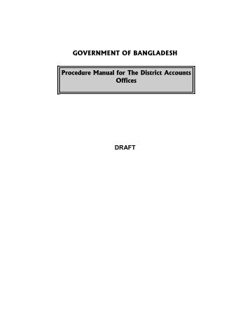 DAO Accounts Procedure Manual - Office of the Controller General ...