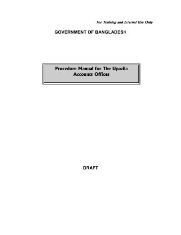 GOVERNMENT OF BANGLADESH Procedure Manual - Office of the ...