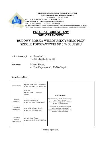 PROJEKT BUDOWLANY BUDOWY BOISKA ... - rzislupsk.pl