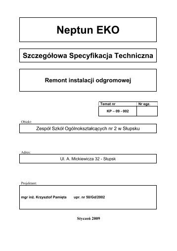 STWiOR- instalacja odgromowa - rzislupsk.pl