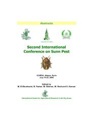 Second International Conference on Sunn Pest - Arab Society for ...