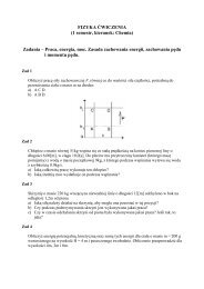 FIZYKA ÄWICZENIA (1 semestr, kierunek: Chemia) Zadania â Praca ...