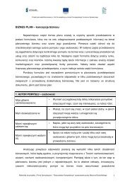 BIZNES PLAN â koncepcja biznesu - 1