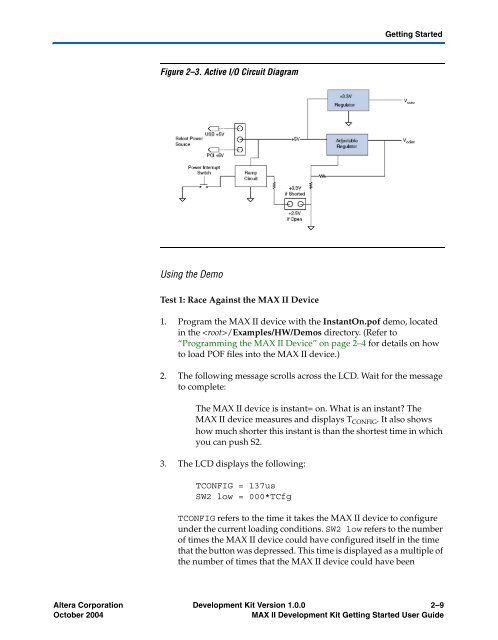 MAX II Development Kit Getting Started User Guide