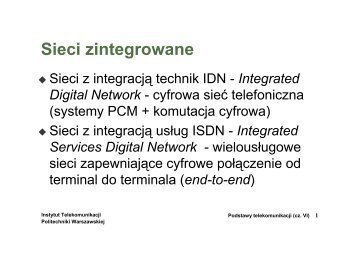 Sieci zintegrowane