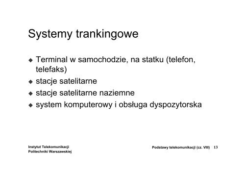 Systemy radiokomunikacji ruchomej