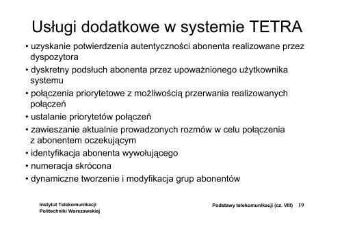 Systemy radiokomunikacji ruchomej