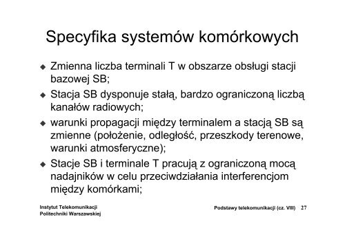 Systemy radiokomunikacji ruchomej