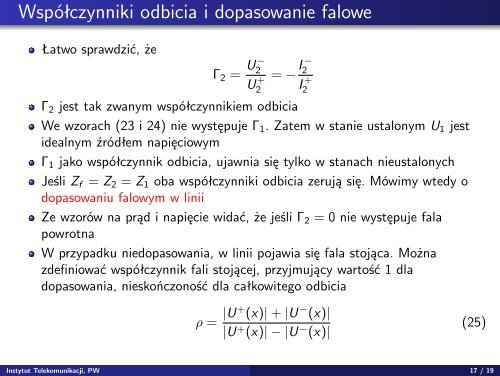 Podstawy Transmisji Przewodowej WykÅad 3 - cygnus