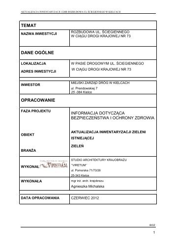 INFORMACJA BIOZ-aktualizacja In_GMR.pdf - Stowarzyszenia ...